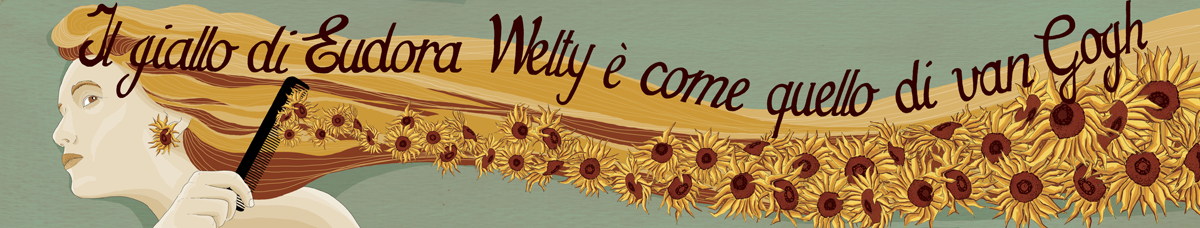 giallo-eudora-welty-van-gogh-girasoli-capelli-parrucchiera-libri-narrativa-illustrazione-watercolors-illustrations-acquerello-corriere-della-sera-la-lettura-fabio-delvo-delvox