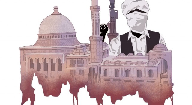 terrorismo-islam-jihad-kabul-afghanistan-politica-la-stampa-newspaper-editoriale-fabio-delvo-delvox-illustrations-illustrazioni-publishing